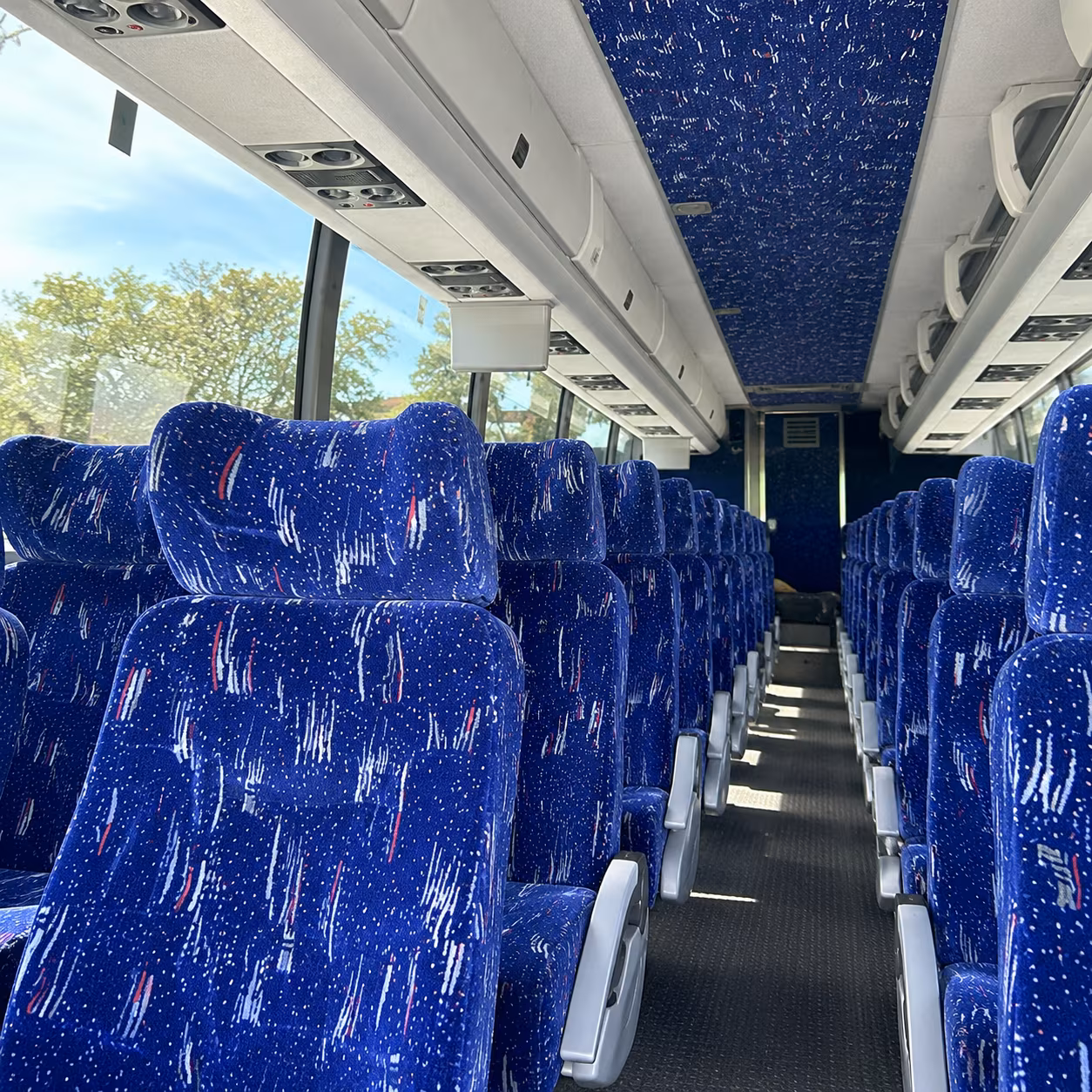 boise 56 passenger charter bus interior